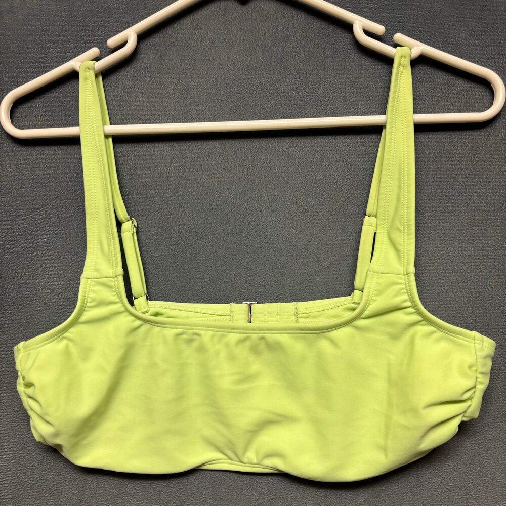 Xhilaration Bikini Top Womens Large Higlighter Yellow Green Beachy Swim Sunny
